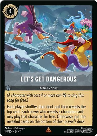 Let's Get Dangerous (198/204) [Winterspell] Cold Foil Lorcana Single Disney