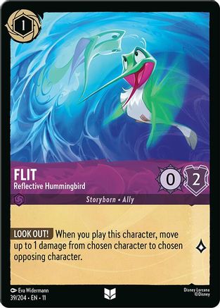 Flit - Reflective Hummingbird (39/204) [Winterspell] Cold Foil Lorcana Single Disney