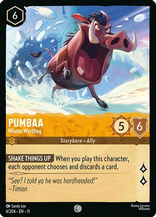 Pumbaa - Winter Warthog (4/204) [Winterspell] Cold Foil Lorcana Single Disney