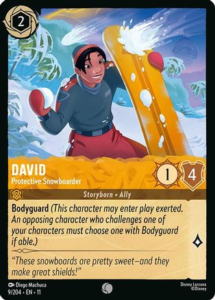 David - Protective Snowboarder (9/204) [Winterspell] Lorcana Single Disney