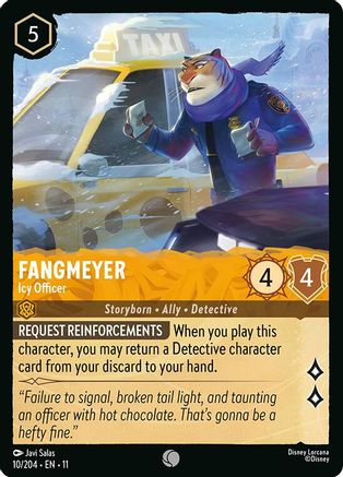 Fangmeyer - Icy Officer (10/204) [Winterspell] Cold Foil Lorcana Single Disney