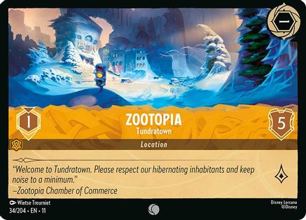 Zootopia - Tundratown (34/204) [Winterspell] Cold Foil Lorcana Single Disney