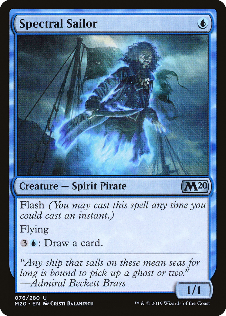 Spectral Sailor (M20-076) [Core Set 2020] Foil MTG Single Wizards of the Coast