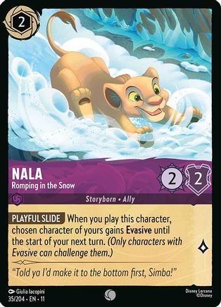Nala - Romping in the Snow (35/204) [Winterspell] Cold Foil Lorcana Single Disney