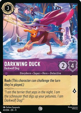 Darkwing Duck - Darkwolf Dog (43/204) [Winterspell] Cold Foil Lorcana Single Disney