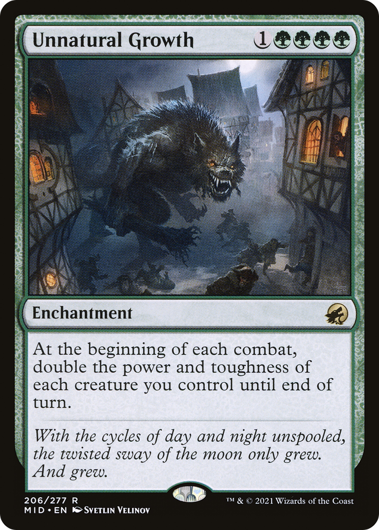 Unnatural Growth (MID-206) [Innistrad: Midnight Hunt] MTG Single Wizards of the Coast