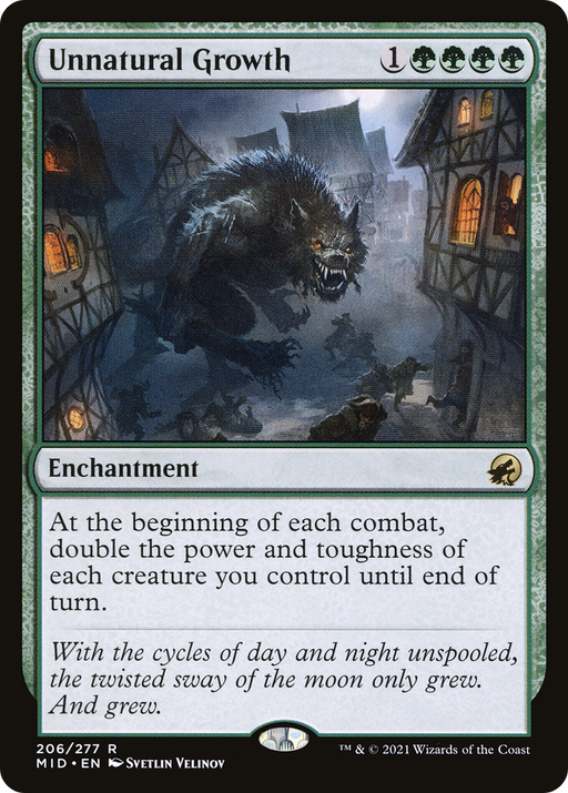 Unnatural Growth (MID-206) [Innistrad: Midnight Hunt] MTG Single Wizards of the Coast