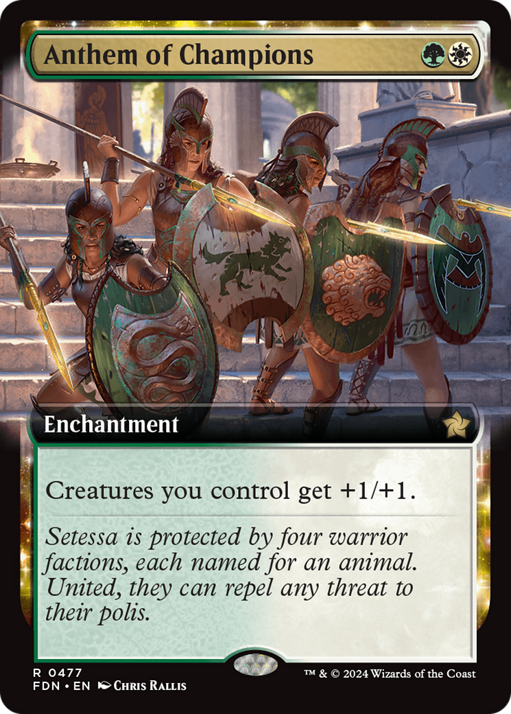Anthem of Champions (FDN-477) [Foundations] (Extended Art) MTG Single Wizards of the Coast