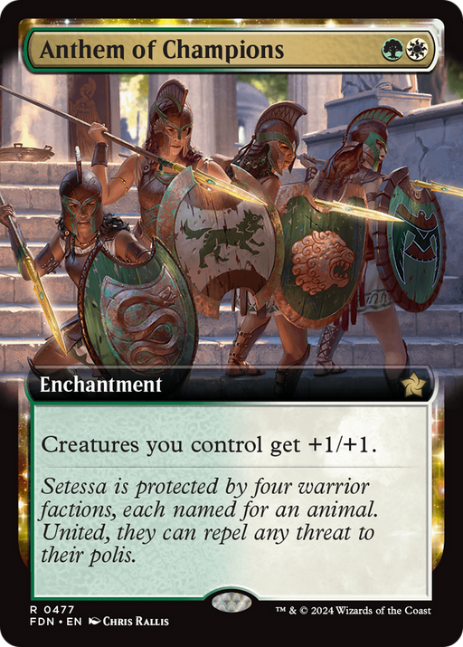 Anthem of Champions (FDN-477) [Foundations] (Extended Art) Foil MTG Single Wizards of the Coast