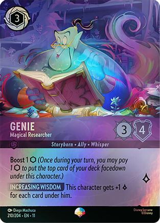 Genie - Magical Researcher (Epic) (210/204) [Winterspell] Holofoil Lorcana Single Disney