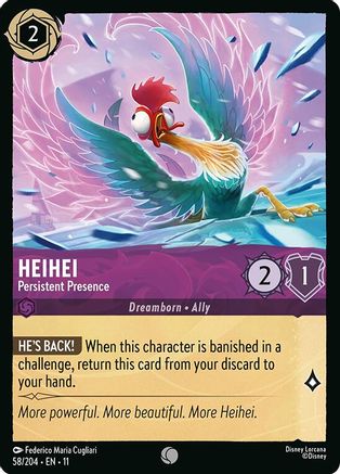 HeiHei - Persistent Presence (58/204) [Winterspell] Lorcana Single Disney