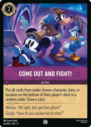 Come Out and Fight! (62/204) [Winterspell] Cold Foil Lorcana Single Disney