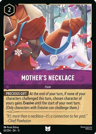 Mother's Necklace (65/204) [Winterspell] Cold Foil Lorcana Single Disney