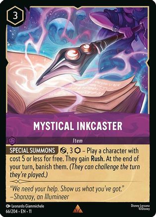 Mystical Inkcaster (66/204) [Winterspell] Cold Foil Lorcana Single Disney