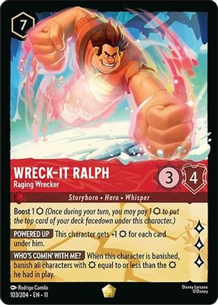 Wreck-It Ralph - Raging Wrecker (103/204) [Winterspell] Cold Foil Lorcana Single Disney