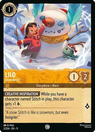 Lilo - Snow Artist (2/204) [Winterspell] Cold Foil Lorcana Single Disney