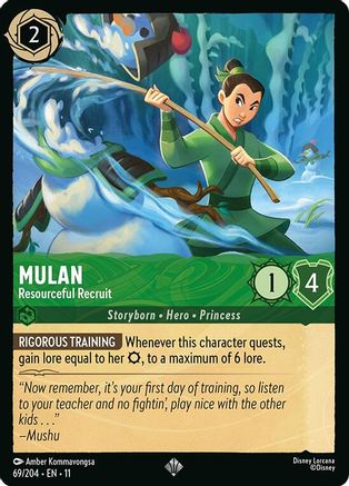 Mulan - Resourceful Recruit (69/204) [Winterspell] Cold Foil Lorcana Single Disney