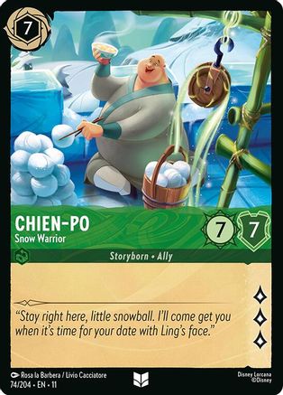 Chien-Po - Snow Warrior (74/204) [Winterspell] Cold Foil Lorcana Single Disney