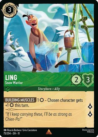 Ling - Snow Warrior (75/204) [Winterspell] Cold Foil Lorcana Single Disney