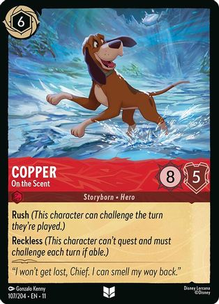 Copper - On the Scent (107/204) [Winterspell] Lorcana Single Disney