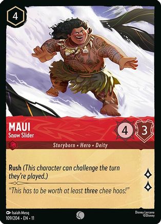 Maui - Snow Slider (109/204) [Winterspell] Lorcana Single Disney