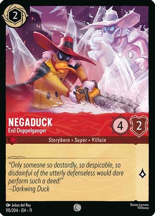 Negaduck - Evil Doppelganger (115/204) [Winterspell] Cold Foil Lorcana Single Disney