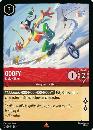 Goofy - Klutzy Skier (121/204) [Winterspell] Cold Foil Lorcana Single Disney