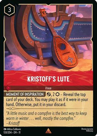 Kristoff's Lute (133/204) [Winterspell] Cold Foil Lorcana Single Disney