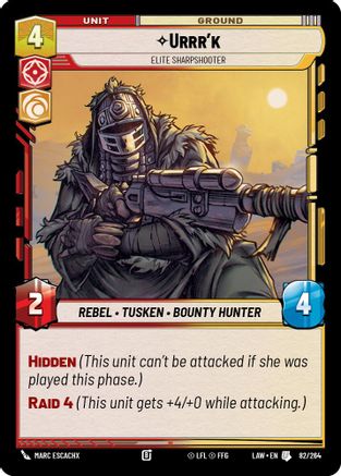 Urrr'k - Elite Sharpshooter (82/264) [A Lawless Time] Star Wars: Unlimited Single Disney