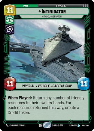 Intimidator - Citadel Overwatch (140/264) [A Lawless Time] Star Wars: Unlimited Single Disney