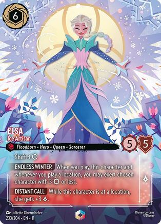 Elsa - Ice Artisan (Enchanted) (233/204) [Winterspell] Holofoil Lorcana Single Disney