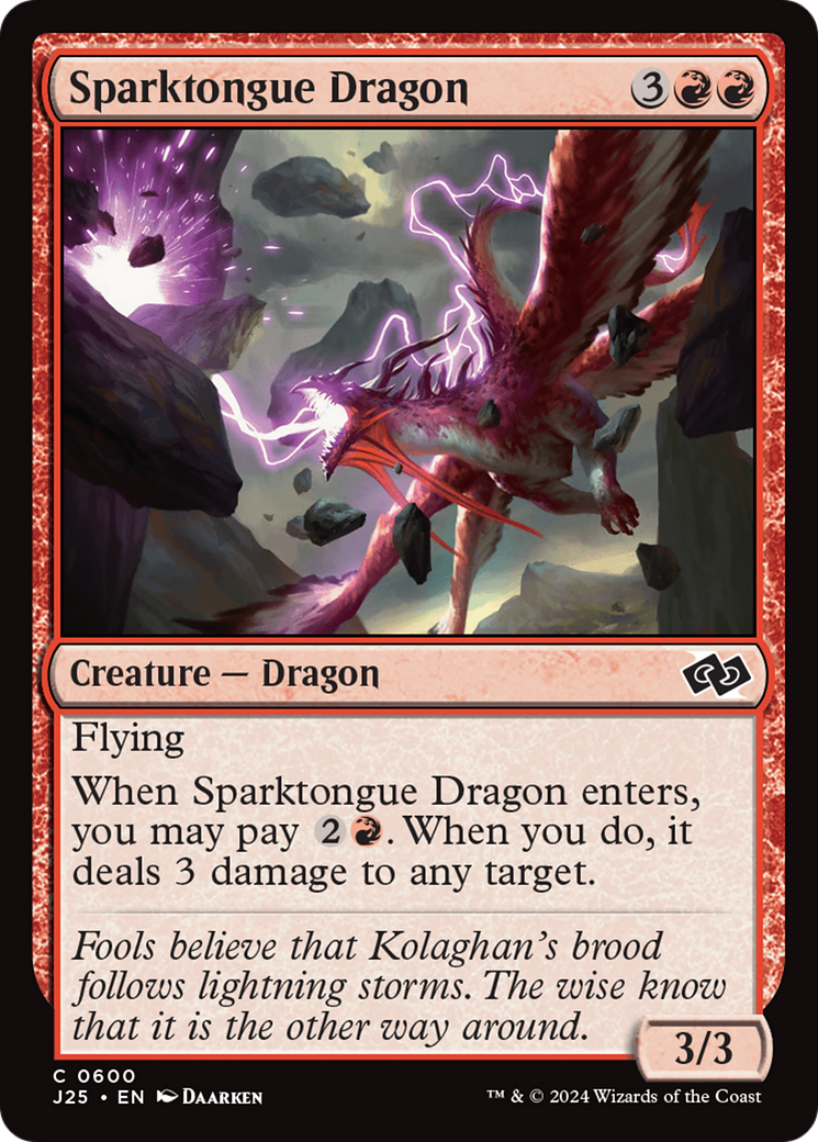 Sparktongue Dragon (J25-600) [Foundations Jumpstart] MTG Single Wizards of the Coast