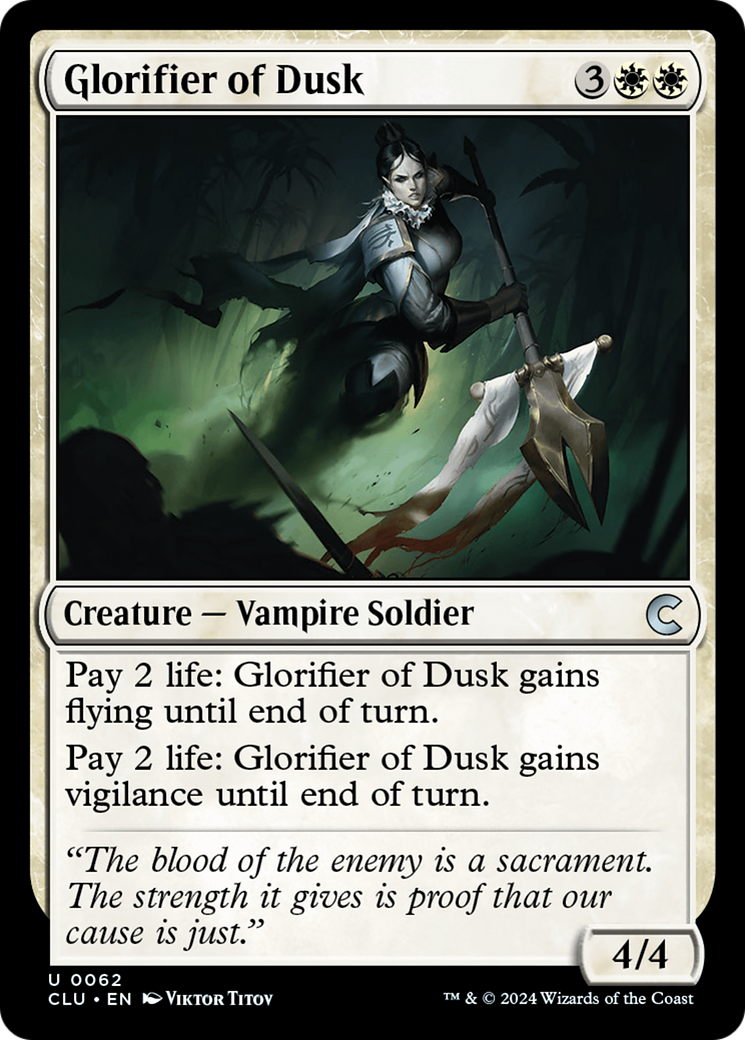Glorifier of Dusk (CLU-062) [Ravnica: Clue Edition] MTG Single Wizards of the Coast