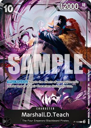 Marshall.D.Teach (Event Pack Vol. 8) (P-100) [One Piece Promotion Cards] Foil One Piece Single Bandai