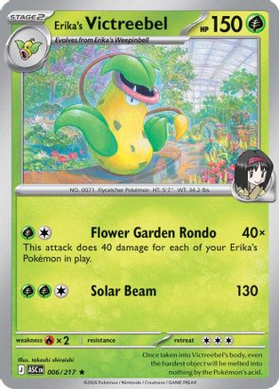 Erika's Victreebel (6) Holofoil [ME Ascended Heroes] Pokemon Single Pokémon