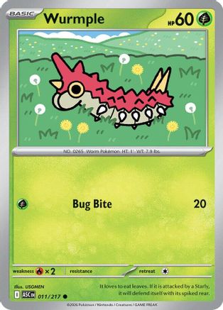 Wurmple (11) Reverse Holofoil [ME Ascended Heroes] Pokemon Single Pokémon