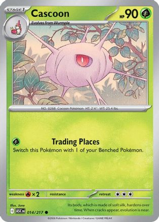 Cascoon (14) [ME Ascended Heroes] Pokemon Single Pokémon