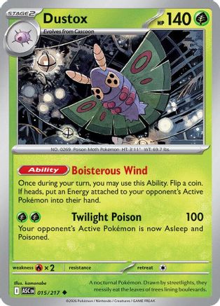 Dustox - 015/217 [ME Ascended Heroes] Pokemon Single Pokémon