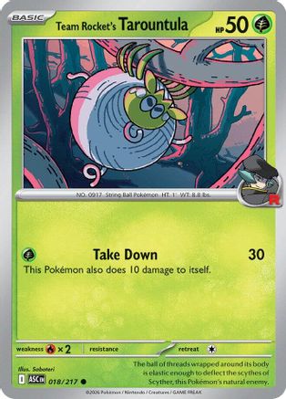 Team Rocket's Tarountula (18) [ME Ascended Heroes] Pokemon Single Pokémon