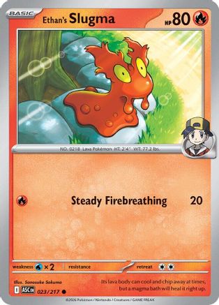Ethan's Slugma (23) [ME Ascended Heroes] Pokemon Single Pokémon