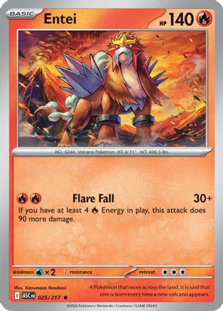 Entei (25) Holofoil [ME Ascended Heroes] Pokemon Single Pokémon