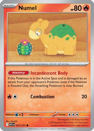 Numel - 027/217 [ME Ascended Heroes] Pokemon Single Pokémon