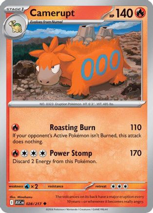 Camerupt (28) [ME Ascended Heroes] Pokemon Single Pokémon