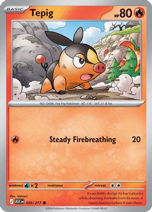 Tepig (29) [ME Ascended Heroes] Pokemon Single Pokémon