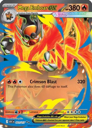 Mega Emboar ex - 031/217 Holofoil [ME Ascended Heroes] Pokemon Single Pokémon