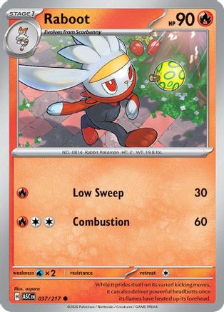 Raboot (37) [ME Ascended Heroes] Pokemon Single Pokémon