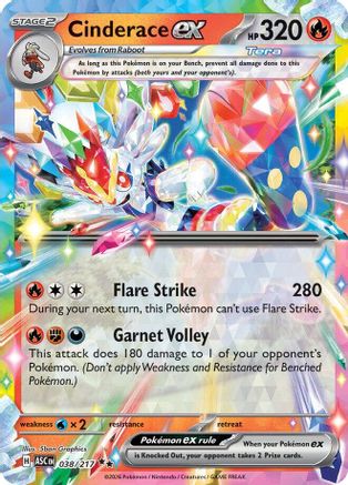 Cinderace ex (38) Holofoil [ME Ascended Heroes] Pokemon Single Pokémon