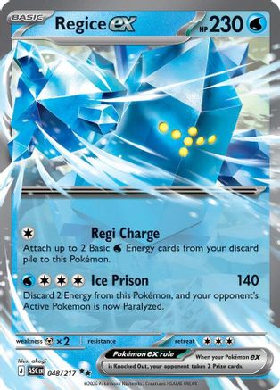 Regice ex (48) Holofoil [ME Ascended Heroes] Pokemon Single Pokémon