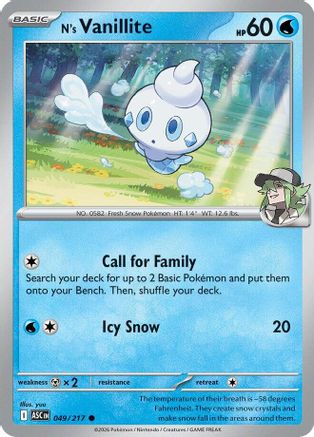 N's Vanillite (49) [ME Ascended Heroes] Pokemon Single Pokémon