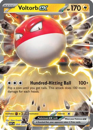 Voltorb ex (58) Holofoil [ME Ascended Heroes] Pokemon Single Pokémon